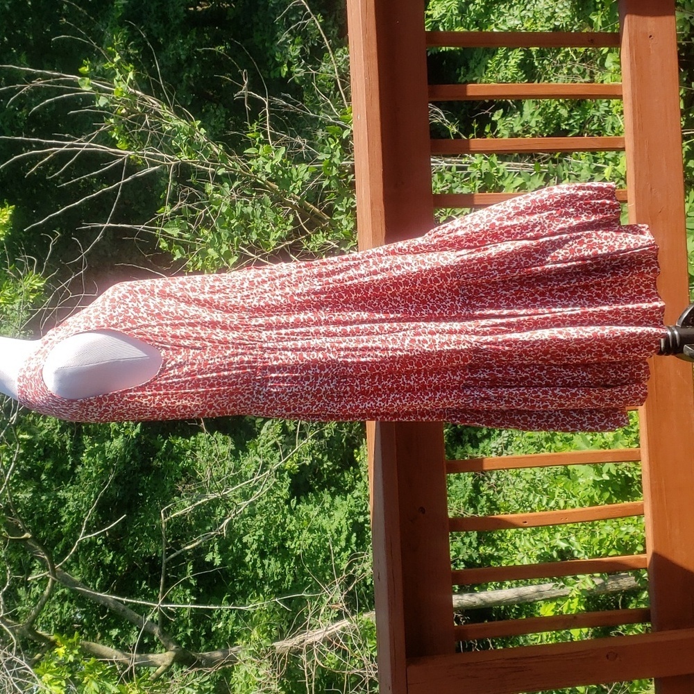Chaps Red White and blue maxi dress size large - Picture 4 of 8